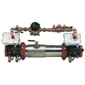 WATTS C300-BFG-GPM 4 Double Check Detector Backflow Assembly, 4 Inch Size, Butterfly Valve | CB8UVF 0191260