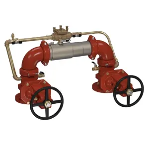 WATTS C300N-DOSY-LM 8 Double Check Detector Backflow Preventer Assembly, Shutoff Valve, 8 Inch Size, SS | CC9ZZN 0206489