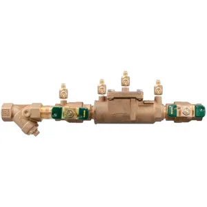 WATTS D007M1-QT-S 1 Backflow Preventer Assembly, Quarter Turn Shutoff Valve, 1 1/2 Inch Size, Bronze | CA7ZWR 0078008