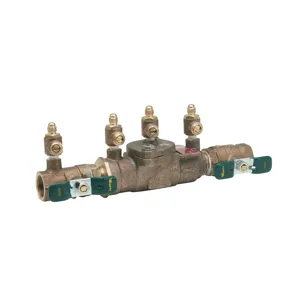 WATTS D007M3-QT 3/4 Double Check Valve Backflow Preventer Assembly, 3/4 Inch Size, Bronze | CA7ZWG 0078001