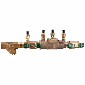 WATTS D007M3-QT-S 3/4 Backflow Preventer Assembly, Quarter Turn Shutoff Valve, 1 1/2 Inch Size, Bronze | CA7ZWP 0078007