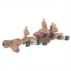 WATTS D009-QT-S 1/2 Reduced Pressure Zone Assembly, Inline, 1/2 Inch Size, Bronze | CA7ZXB 0078018