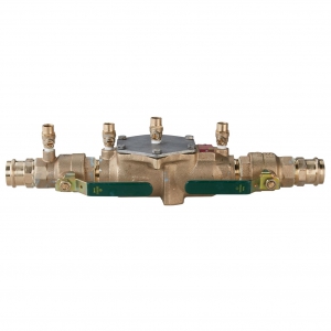 WATTS LF007M2-QT (W/PRESS) 1 1/4 Double Check Valve Assembly, Quarter Turn Ball Valve, 1 1/4 Inch Size, Bronze | CA9DCK 0063241