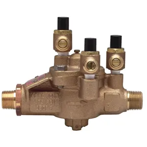 WATTS LF009M2-LF 1 Reduced Pressure Zone Assembly, Inline, 1 Inch Size, Bronze | CA3KGU 0124325