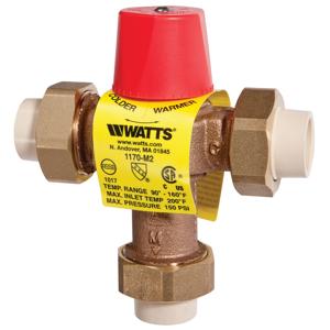 WATTS LF1170M2-CPVC 1/2 Hot Water Control Valve, 120 To 200 Deg. F, 1/2 Inch Outlet | BR6ETB 0559145