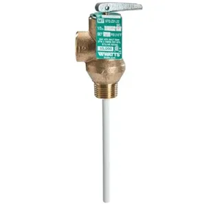 WATTS LF1XL 75-210 1/2 Temperature And Pressure Relief Valve, 1/2 Inch Inlet, 75 Psi Relief Pressure | BP2VVM 0121376