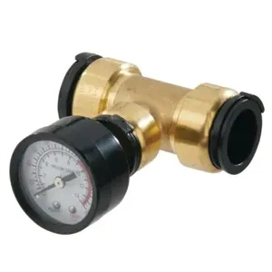 WATTS LF4723G-14 Pressure Gauge Tee, 3/4 Inch Inlet, 13.8 Bar Max. Pressure | BR6EQK 0472070