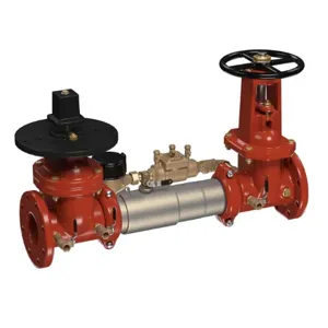 WATTS LFC300-PIVXOSY-GPM 8 Double Check Detector Backflow Assembly, 8 Inch Size, Shutoff Valve | CC6XBA 0124610