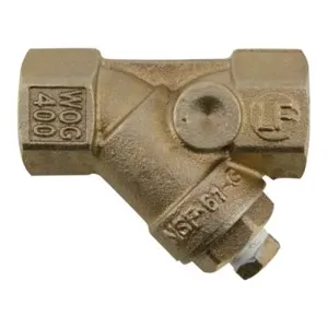 WATTS LF777SI 1/2 Wye Strainer, Inlet Size 1/2 Inch, Operating at 178 Degrees C, 27.6 Bar | BY7XHC 0379111