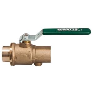 WATTS LFB6001M2 1 1/4 Ball Valve with Solder End Connections, 1 1/4 Inch Size | CA2KBD 0555199