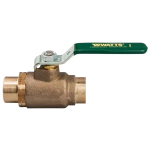 WATTS LFB6001M2 3/4 Standard Port Ball Valve, Solder End Connection, 3/4 Inch Size, Pack of 2 | CA4BUP 0555197