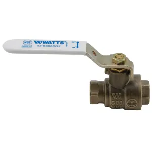 WATTS LFB6080G2 3/8 Ball Valve, 3/8 Inch Inlet, 400 Deg. F Max. Temp., 600 Psi | CC3GXH 0450101