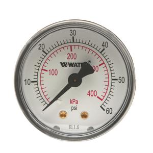 WATTS LFDPG3-2 0-60 1/4 Manometer, 1/4 Zoll Einlass, -4 bis 176 Grad. F, 0 bis 60 Psi | BT6KHX 0121697