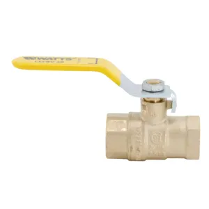 WATTS LFFBV-4B 3/8 Full Port Ball Valve, Chrome Plated Ball, 3/8 Inch Size, Brass, Pack of 2 | CC2YNB 0555290