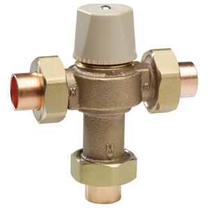 WATTS LFMMVM1-US 1 Thermostatic Mixing Valve, 0.5 To 13 Gpm Flow Rate | BR6ERF 0559121