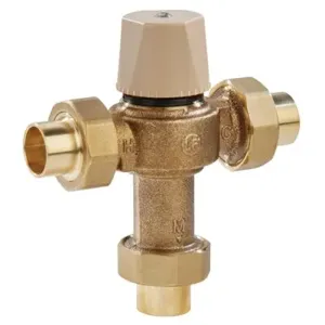 WATTS LFMMVM1-US 1 Thermostatic Mixing Valve, 0.5 To 13 Gpm Flow Rate | BR6ERF 0559121