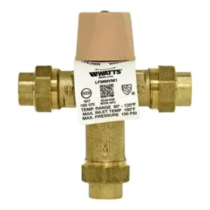 WATTS LFMMVM1-UT 1/2 Thermostatic Mixing Valve, 0.5 To 13 Gpm Flow Rate | BQ7KNA 0559116