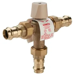 WATTS LFMMVM1-UT (W/PRESS) 3/4 Thermostatic Mixing Valve, 0.5 To 13 Gpm Flow Rate | CA7UGJ 6550792