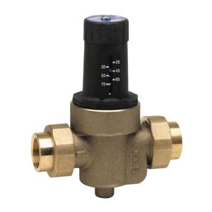 WATTS LFN45B-EZM1-DU 1 Wasserdruckminderventil, Doppelanschluss, 25 bis 75 Psi, 3/4 Zoll Größe, Messing | BP2WED 0009498