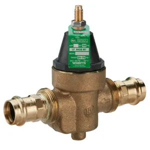 WATTS LFN45BM1 (W/PRESS) 1 Water Pressure Reducing Valve, 25 To 75 Psi, 1 Inch Size, Copper Silicon | CA4EFL 0125579