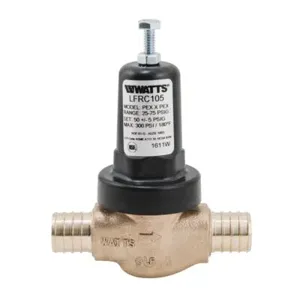 WATTS LFRC105-PEXXPEX 1 Water Pressure Reducing Valve, 25 To 75 Psi, Crimped, 1 Inch Size | CA7TUG 0125558