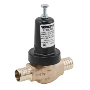 WATTS LFRC105-PEXXPEX 3/4 Water Pressure Reducing Valve, 25 To 75 Psi, 3/4 Inch Size, Copper Silicon | CA7TUF 0125557