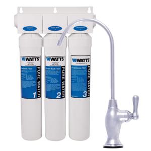 WATTS PWDWUFKC3 Water Filtration System, 3 Stage, 100 Deg. F | BP7UNM 7100106