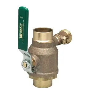 WATTS RPV-TS Purge And Balancing Size Valve, Female Npt x Solder, 3/4 Inch Size | BQ9RKT 0207512