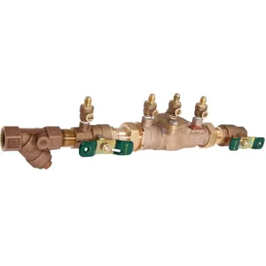 WATTS U007M1-QT-S 1 Double Check Valve Assembly, Quarter Turn Ball Valve, 1 Inch Size, Bronze | CA7CRF 0062565