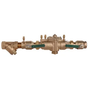 WATTS U009M2-QT-S-SH 2 Reduced Pressure Zone Assembly, Inline, Joint, 2 Inch Size, Bronze | CA9DBQ 0063174