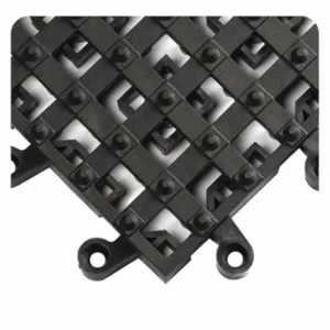 WEARWELL 553.78X18X18BK Interlocking Drainage Mat Tile, Interlocking Drainage Mat Tile, 18 Inch x 18 in | CU9UAL 43UN74