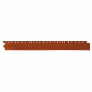 WEARWELL 582.EdgingMTC Mat Edging, Ramp Edge, 3 Inch x 36 in, 24/Seven LockSafe, Ribbed, Red, Natural Rubber | CU9UAV 793G94