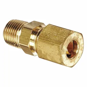 WEATHERHEAD 68X4 Fitting, Brass, Compression x MNPT, For 1/4 Inch tube O.D., 7/8 Inch Length | CJ2ERV 20KG05