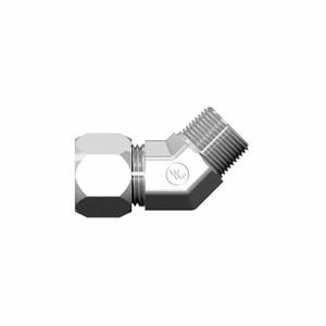 WEATHERHEAD 7355X04X02 Elbow, Male X Compression, 45 Deg Elbow Adapter, Compression X Mnpt, For 1/4 Inch Tube Od | CU9UMG 787TA0