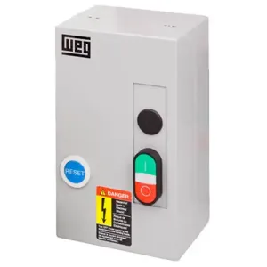 WEG ESW-B9D39A-R24 Manual Motor Starter, Pushbutton, 9A, 3-Pole, 480 VAC Coil Voltage, Thermal Overload | CV6UBB