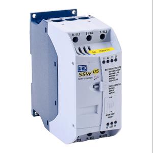 WEG SSW050016T2246TPZ Compact Soft Starter, 16A, 220/460 VAC At 3-Phase, Trip Class 5, Rated For 4 Start/Hour | CV6WLP