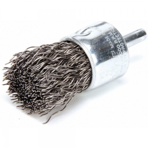 WEILER 10012 Crimped Wire End Brush Steel 1 inch | AE7DMQ 5X896