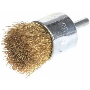 WEILER 10091 Crimped Wire End Brush Brass 1 inch | AC6FYH 33M608