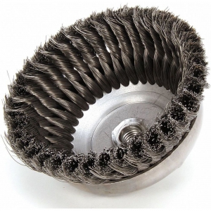WEILER 12356 Knot Wire Cup Brush Threaded Arbor 6 inch | AC9KFZ 3H593