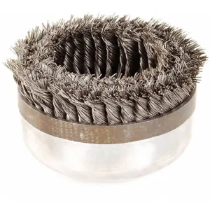 WEILER 12676 Knot Wire Cup Brush Threaded Arbor 6 inch | AE9HUN 6JXD8