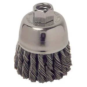 WEILER 13258 Knot Wire Cup Brush Threaded Arbor | AB2VVR 1PAJ6