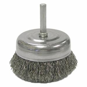 WEILER 14317 Crimped Wire Cup Brush, 2 1/2 Inch Brush Dia, 0.014 Inch Wire Dia | CV4QGJ 38P672
