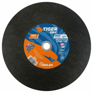 WEILER 58029 TIGER ZIRC Abrasive Cut-Off Wheel, 16 Inch Size Abrasive Wheel Dia, Zirconia Alumina | CU9UQW 60XZ86