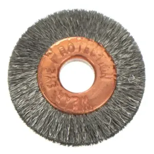 WEILER 90856 Wire Wheel Brush, 1 Inch Brush Dia, 1/4 Inch Arbor Hole, 0.003 Inch Wire Dia | CU9UXM 40L791