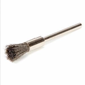 WEILER 91228 Miniature End Brush, 1/4 Inch Brush Dia., 1/8 Inch Abrasive Shank, 0.005 Inch Wire Dia. | CN2RMX 26108 / 5HD86