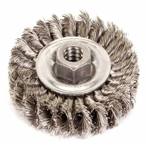 WEILER 13113 Knot Wire Wheel Brush Threaded Arbor | AB2VVQ 1PAJ5