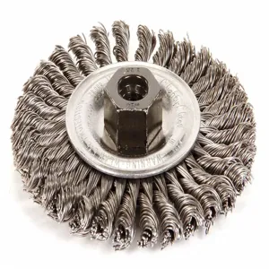 WEILER 13125 Twist Wire Wheel Brush Threaded Arbor | AC8HAB 3AC18