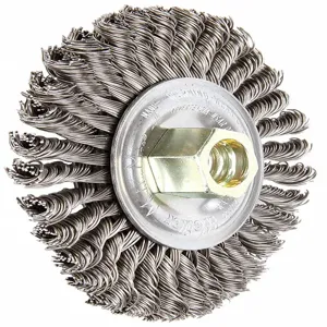 WEILER 13131 Twist Wire Wheel Brush Threaded Arbor | AC8HAD 3AC21