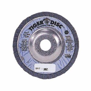 WEILER 95981 Flap Disc, Type 29, 4 1/2 Inch x 7/8 Inch, Zirconia Alumina, 60 Grit, Aluminum Bk | CU9URV 4F750