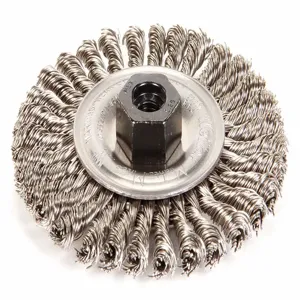 WEILER 13132 Twist Wire Wheel Brush Threaded Arbor | AC9KGB 3H607